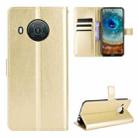 For Nokia X10 / X20 Crazy Horse Texture Horizontal Flip Leather Case with Holder & Card Slots & Lanyard(Gold) - 1