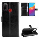 For Ulefone Note 10 Crazy Horse Texture Horizontal Flip Leather Case with Holder & Card Slots & Lanyard(Black) - 1