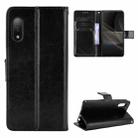 For Sony Xperia Ace II Crazy Horse Texture Horizontal Flip Leather Case with Holder & Card Slots & Lanyard(Black) - 1