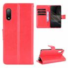 For Sony Xperia Ace II Crazy Horse Texture Horizontal Flip Leather Case with Holder & Card Slots & Lanyard(Red) - 1