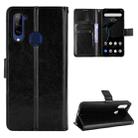 For ZTE Libero 5G Crazy Horse Texture Horizontal Flip Leather Case with Holder & Card Slots & Lanyard(Black) - 1