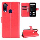 For ZTE Libero 5G Crazy Horse Texture Horizontal Flip Leather Case with Holder & Card Slots & Lanyard(Red) - 1