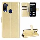 For ZTE Libero 5G Crazy Horse Texture Horizontal Flip Leather Case with Holder & Card Slots & Lanyard(Gold) - 1