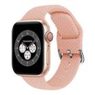 Braided Silicone Watch Band with Buckle For Apple Watch Ultra 49mm / Series 8&7 45mm / SE 2&6&SE&5&4 44mm / 3&2&1 42mm(Sand Pink) - 1