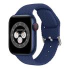 Braided Silicone Watch Band with Buckle For Apple Watch Ultra 49mm&Watch Ultra 2 49mm / Series 9&8&7 45mm / SE 3&SE 2&6&SE&5&4 44mm / 3&2&1 42mm(Cold Sea Blue) - 1
