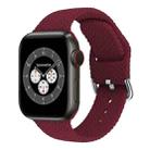 Braided Silicone Watch Band with Buckle For Apple Watch Ultra 49mm / Series 8&7 45mm / SE 2&6&SE&5&4 44mm / 3&2&1 42mm(Plum Color) - 1