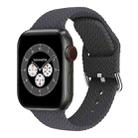 Braided Silicone Watch Band with Buckle For Apple Watch Ultra 49mm&Watch Ultra 2 49mm / Series 9&8&7 45mm / SE 3&SE 2&6&SE&5&4 44mm / 3&2&1 42mm(Charcoal) - 1