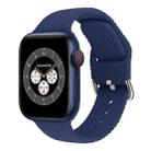 Braided Silicone Watch Band with Buckle For Apple Watch Series 8&7 41mm / SE 2&6&SE&5&4 40mm / 3&2&1 38mm(Cold Sea Blue) - 1