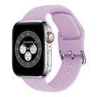 Braided Silicone Watch Band with Buckle For Apple Watch Series 8&7 41mm / SE 2&6&SE&5&4 40mm / 3&2&1 38mm(Light Purple) - 1