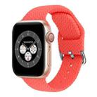 Braided Silicone Watch Band with Buckle For Apple Watch Series 8&7 41mm / SE 2&6&SE&5&4 40mm / 3&2&1 38mm(Bright Pink) - 1