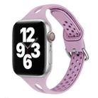 Silicone Watch Band For Apple Watch Ultra 49mm / Series 8&7 45mm / SE 2&6&SE&5&4 44mm / 3&2&1 42mm(Light Purple) - 1