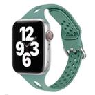 Silicone Watch Band For Apple Watch Ultra 49mm / Series 8&7 45mm / SE 2&6&SE&5&4 44mm / 3&2&1 42mm(Pine Needle Green) - 1