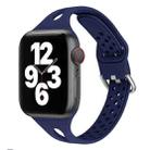 Silicone Watch Band For Apple Watch Ultra 49mm / Series 8&7 45mm / SE 2&6&SE&5&4 44mm / 3&2&1 42mm(Midnight Blue) - 1