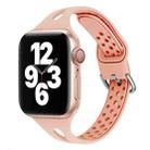 Silicone Watch Band For Apple Watch Series 8&7 41mm / SE 2&6&SE&5&4 40mm / 3&2&1 38mm(Pink Sand) - 1