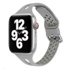 Silicone Watch Band For Apple Watch Series 9&8&7 41mm / SE 3&SE 2&6&SE&5&4 40mm / 3&2&1 38mm(Gray) - 1