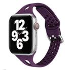 Silicone Watch Band For Apple Watch Series 9&8&7 41mm / SE 3&SE 2&6&SE&5&4 40mm / 3&2&1 38mm(Dark Purple) - 1