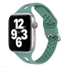 Silicone Watch Band For Apple Watch Series 8&7 41mm / SE 2&6&SE&5&4 40mm / 3&2&1 38mm(Pine Needle Green) - 1