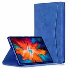 For Lenovo Tab P11 Pro TB-J716F / J706F Marble Cloth Texture TPU Horizontal Flip Leather Case with Holder & Sleep / Wake-up Function(Blue) - 1