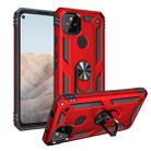 For Google Pixel 5a 5G Shockproof TPU + PC Protective Case with 360 Degree Rotating Holder(Red) - 1