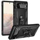 For Google Pixel 6 Shockproof TPU + PC Protective Case with 360 Degree Rotating Holder(Black) - 1