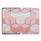Dual-folding Coloured Drawing Voltage Horizontal Flip PU Leather Case with Holder & Sleep / Wake-up Function For iPad Air 3 / 10.5 2019 / iPad 10.2 2021 / 2020 / 2019(Pink Gilt Marble) - 1