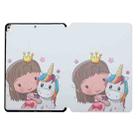 Dual-folding Coloured Drawing Voltage Horizontal Flip PU Leather Case with Holder & Sleep / Wake-up Function For iPad Air / Air 2 / Pro 9.7 2016 / 9.7 2017 / 2018(Girl Unicorn) - 1