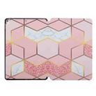 Dual-folding Coloured Drawing Voltage Horizontal Flip PU Leather Case with Holder & Sleep / Wake-up Function For iPad Air / Air 2 / Pro 9.7 2016 / 9.7 2017 / 2018(Pink Gilt Marble) - 1