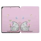 Dual-folding Coloured Drawing Voltage Horizontal Flip PU Leather Case with Holder & Sleep / Wake-up Function For iPad Air / Air 2 / Pro 9.7 2016 / 9.7 2017 / 2018(Butterfly Cat) - 1