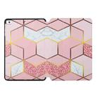 Dual-folding Coloured Drawing Voltage Horizontal Flip PU Leather Case with Holder & Sleep / Wake-up Function For iPad mini 5 / 4 / 3 / 2 / 1(Pink Gilt Marble) - 1
