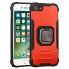 For iPhone SE 2022 / SE 2020 / 8 / 7 Fierce Warrior Series Armor All-inclusive Shockproof Aluminum Alloy + TPU Protective Case with Ring Holder(Red) - 1