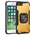 For iPhone SE 2022 / SE 2020 / 8 / 7 Fierce Warrior Series Armor All-inclusive Shockproof Aluminum Alloy + TPU Protective Case with Ring Holder(Gold) - 1