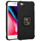 Fierce Warrior Series Armor All-inclusive Shockproof Aluminum Alloy + TPU Protective Case with Ring Holder For iPhone 7 Plus / 8 Plus(Black) - 1