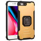 Fierce Warrior Series Armor All-inclusive Shockproof Aluminum Alloy + TPU Protective Case with Ring Holder For iPhone 7 Plus / 8 Plus(Gold) - 1