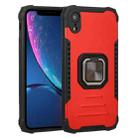 Fierce Warrior Series Armor All-inclusive Shockproof Aluminum Alloy + TPU Protective Case with Ring Holder For iPhone XR(Red) - 1