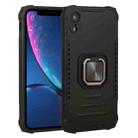 For iPhone XR Fierce Warrior Series Armor All-inclusive Shockproof Aluminum Alloy + TPU Protective Case with Ring Holder(Black) - 1