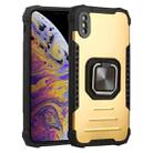 For iPhone XS Max Fierce Warrior Series Armor All-inclusive Shockproof Aluminum Alloy + TPU Protective Case with Ring Holder(Gold) - 1