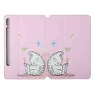 For Samsung Galaxy Tab S8 / Galaxy Tab S7 SM-T870/T875 Dual-folding Coloured Drawing Voltage Horizontal Flip PU Leather Case with Holder & Sleep / Wake-up Function(Butterfly Cat) - 1