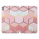 For Huawei Mate Pad 10.4 Dual-folding Coloured Drawing Voltage Horizontal Flip PU Leather Case with Holder & Sleep / Wake-up Function(Pink Gilt Marble) - 1