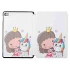 For Huawei M5 Lite 10.1 Dual-folding Coloured Drawing Voltage Horizontal Flip PU Leather Case with Holder & Sleep / Wake-up Function(Girl Unicorn) - 1