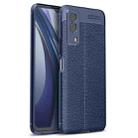 For vivo Y53s Litchi Texture TPU Shockproof Case(Navy Blue) - 1