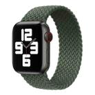 Metal Head Braided Nylon Solid Color Watch Band For Apple Watch Series 9&8&7 41mm / SE 3&SE 2&6&SE&5&4 40mm / 3&2&1 38mm, Size:XS 128mm(Dark Olive Green) - 1