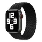 Metal Head Braided Nylon Solid Color Watch Band For Apple Watch Series 8&7 41mm / SE 2&6&SE&5&4 40mm / 3&2&1 38mm, Size:XS 128mm(Black) - 1