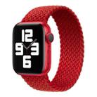 Metal Head Braided Nylon Solid Color Watch Band For Apple Watch Series 8&7 41mm / SE 2&6&SE&5&4 40mm / 3&2&1 38mm, Size:XS 128mm(Red) - 1