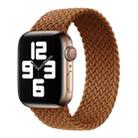 Metal Head Braided Nylon Solid Color Watch Band For Apple Watch Series 8&7 41mm / SE 2&6&SE&5&4 40mm / 3&2&1 38mm, Size:XS 128mm(Coffee) - 1