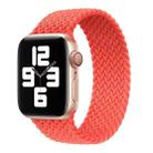 Metal Head Braided Nylon Solid Color Watch Band For Apple Watch Series 8&7 41mm / SE 2&6&SE&5&4 40mm / 3&2&1 38mm, Size:XS 128mm(Bright Orange) - 1