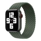 Metal Head Braided Nylon Solid Color Watch Band For Apple Watch Series 8&7 41mm / SE 2&6&SE&5&4 40mm / 3&2&1 38mm, Size:S 135mm(Dark Olive Green) - 1