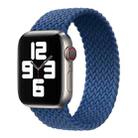 Metal Head Braided Nylon Solid Color Watch Band For Apple Watch Series 8&7 41mm / SE 2&6&SE&5&4 40mm / 3&2&1 38mm, Size:S 135mm(Cold Sea Blue) - 1