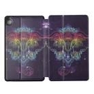 For Samsung Galaxy Tab A 10.1 2019 T515/T510 Dual-folding Coloured Drawing Voltage Horizontal Flip PU Leather Case with Holder(Watercolor Elephant) - 1
