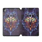 For Samsung Galaxy Tab A 10.1 2019 T515/T510 Dual-folding Coloured Drawing Voltage Horizontal Flip PU Leather Case with Holder(Watercolor Wolf) - 1