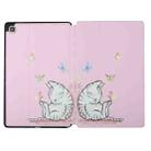 For Samsung Galaxy Tab A7 Lite 8.4 T220/T225 Dual-folding Coloured Drawing Voltage Horizontal Flip PU Leather Case with Holder(Butterfly Cat) - 1